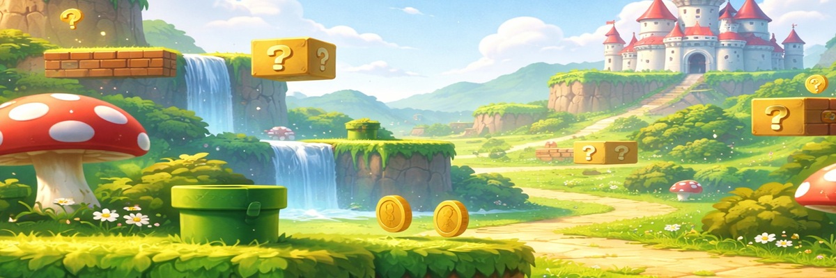 Mario character artwork representing the transition to Kevin Afghani as the new voice actor for the iconic video game character