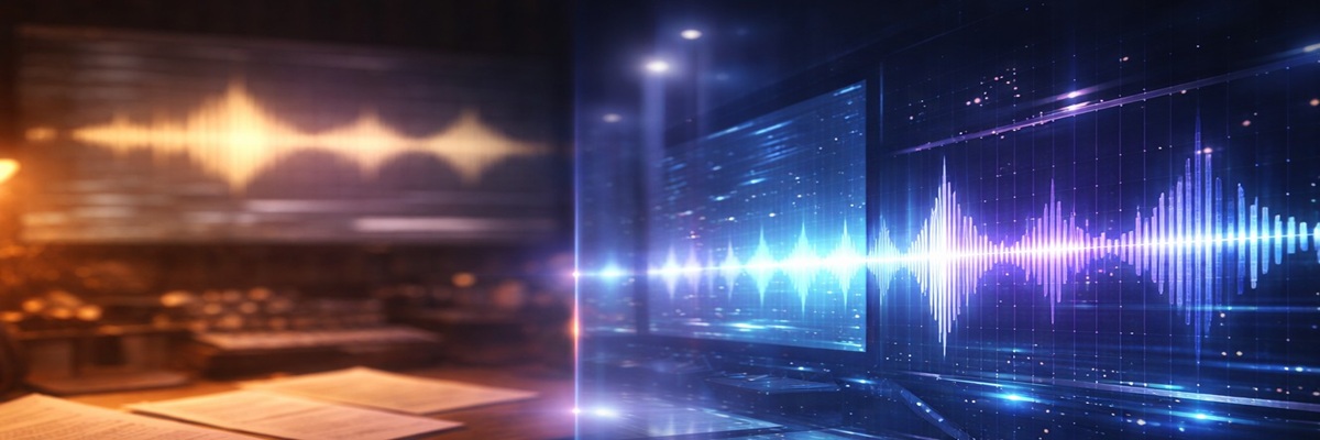 Perfect AI voices contrasted with human voice performance in games and media