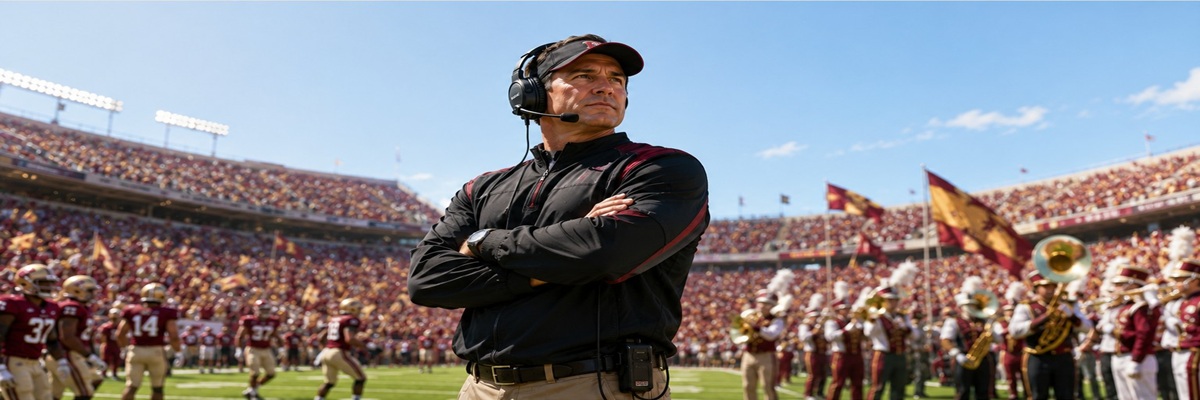 Indiana football coach Curt Cignetti featured in a college football video game inspired promotional scene