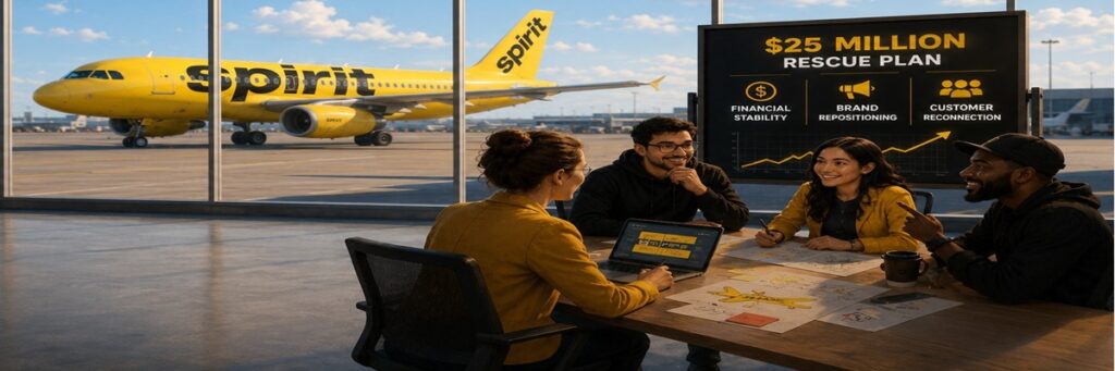 Entrepreneur and content creator reviewing business plans related to the future of a commercial airline
